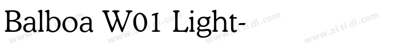 Balboa W01 Light字体转换